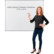 Global Industrial 72"W x 48"H / White / Industrial Chalkboards