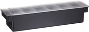 Tablecraft () 6-Compartment Black Plastic Condiment Holder by bar@drinkstuff – 6 Compartment, Plastic, Silver