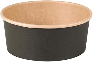 PacknWood 210PC750KN 5.9 Dia. x 5 x 2.36 in. 25 oz Buckaty Multi Purpose Bowl - Black & Kraft - 360 Piece