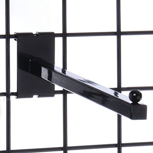 Grid Walls Straight Arms Black 12"L by Retail Resource – Model GGW12B