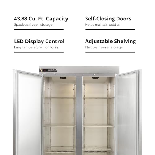 Traulsen (2) Solid Doors, Right Hinged / Silver / 1 Freezers