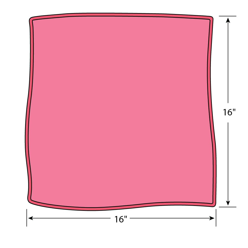 Microfiber Towel 16X16 RED 300 GSM by Hospeco – 16" x 16", Blend, Red, Model 2502-RED-DZ