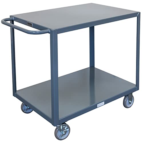 Steel Utility Cart w/2 Shelves by Global Industrial – Alloy Steel, Gray, Model GWC-2S-1830