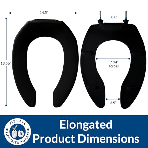 Bemis Black / Elongated (Pack of 2) / ELONGATED Toilet Seats