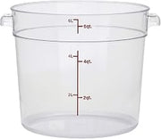 HUBERT Clear Round Food Storage Container - 8 1/2" Dia x 7 3/4" D