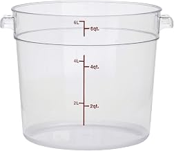 HUBERT Clear Round Food Storage Container - 8 1/2" Dia x 7 3/4" D