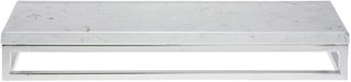 HUBERT Cerve Collection Chrome Display Riser with Marble Top - 3 1/5"H