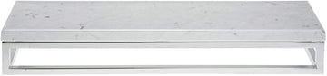 HUBERT Cerve Collection Chrome Display Riser with Marble Top - 3 1/5"H