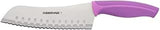 Farberware Precise Slice Serrated Santoku Knife, 7 Inch, Purple