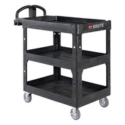 Rubbermaid Commercial Products Black / Medium / 3-Shelf Utility Carts