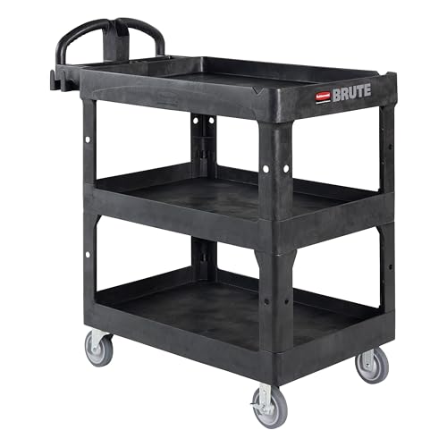 Rubbermaid Commercial Products Black / Medium / 3-Shelf Utility Carts