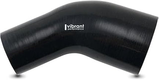 Vibrant 3.00in x 4.00in In/Out 45 Degree Black Silicone Transition Hose