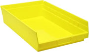 Quantum Storage QSB110 Hanging Plastic Shelf Bin Storage Containers - 17-7/8" x 11-1/8" x 4" - 8 Pack