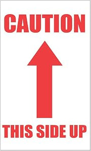 Polar Tech SCL515 Mailers and Small Packages Labels, Caution This Side Up with Arrow Pointing Up, 3" Length, 5" Width