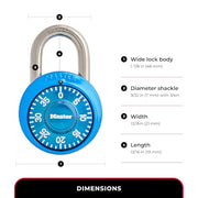 Master Lock Blue / 1 / 1 Pack Combination Padlocks