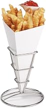 G.E.T. 4-21644 Chrome Fry Cone Basket, 2-1/2" x 2-1/2" x 5-1/4", Case of 12