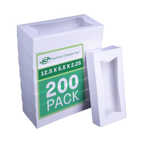 SOUTHERN CHAMPION TRAY 12-1/2" L x 5-1/2" W x 2-1/4" H - 200ct / White / 4.5 pounds Bakery Take Out Containers