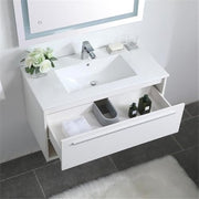 Elegant Decor 36" - Single / Brushed Nickel,white / Modern Bathroom Vanities