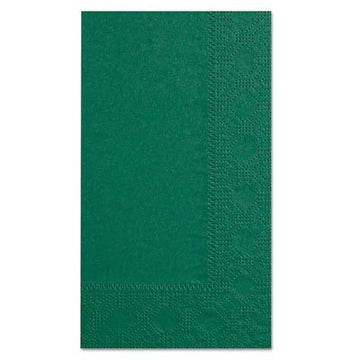 Hoffmaster 180537 Dinner Napkin, Regal Embossed, 2-Ply, 1/8 Fold, 17" Length x 15" Width, Hunter Green (8 Packs of 125)