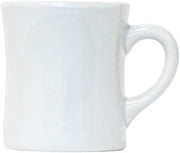 Tuxton China BPM-090B Diner Mug, 9 oz., 3-3/8" Diameter x 3-3/4"H, Microwave and Dishwasher Safe, Oven Proof, Fully Vitrified, DuraTux, Porcelain White, Pack of 12