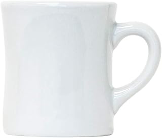 Tuxton China BPM-090B Diner Mug, 9 oz., 3-3/8" Diameter x 3-3/4"H, Microwave and Dishwasher Safe, Oven Proof, Fully Vitrified, DuraTux, Porcelain White, Pack of 12
