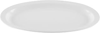 G.E.T. OP-612-W Melamine Oval Serving Platter, 11.75" x 8.25", White (Set of 12)