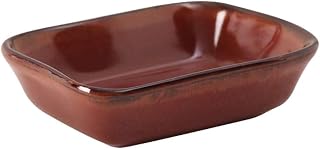 Tuxton 8 oz 5-3/8" x 4-1/8" x 1-1/2" Rectangular Side Dish, Red Rock