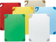 San Jamar Restaurant Cutting Board - Saf-T-Grip 6-Board Convenience Pack, 12"Wx18"D, with Free Knives