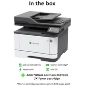 Lexmark PRINTER / BLACK GREY / Printer + Black Toner Laser Printer Paper