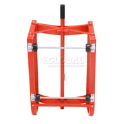 Standard 55 Gallon Drum Cradle with 2-1/2" Polyolefin Wheels by Global Industrial – 31.75"L x 19.75"W x 20"H, Steel, Red, Model 233572
