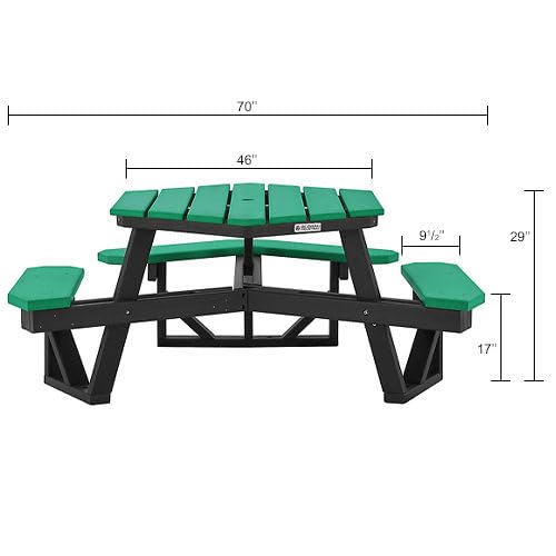 Global Industrial Green / Industrial / 1 Picnic Tables