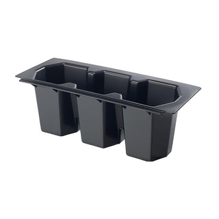 30-500 Three Compartment Bottle Wells for Ice Bins by Krowne – ABS Plastic, Black, Model 30-550