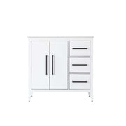 White Millie Bathroom Vanity by by Elegant Lighting – Solid wood and MDF, White, Model VF29336WH