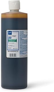 Medline Povidone Iodine Prep Solution, Pint – 10% Povidone Iodine, 1% Available Iodine – Surgical & First Aid Antiseptic