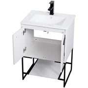 Elegant Decor 24" - Single / White / Modern Wheel Care