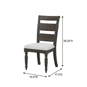 Solid Wood Ladder-Back Side Chairs Set of by Furnifact – Wood, Chocolate Brown, Pack of 2
