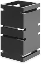 Rosseto SW102 Square Gloss Bamboo Skycap Multi-Level Riser, 12" Size, Black