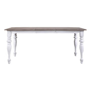 Liberty Furniture Ocean Isle 7 Piece Rectangular Table Dining Room Set Traditional - 6 X Back Side Chairs - Antique White & Weathered Pine by LIBERTY FURNITURE INDUSTRIES, INC. –