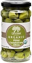 Divina Organic Pitted Castelvetrano Olives, Vegan, Gluten Free, 4.9 Ounce (Pack of 6)