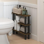 Furinno Amber Pine/Black / 5.71" x 20.87" x 18.35" / Contemporary Bathroom Shelves