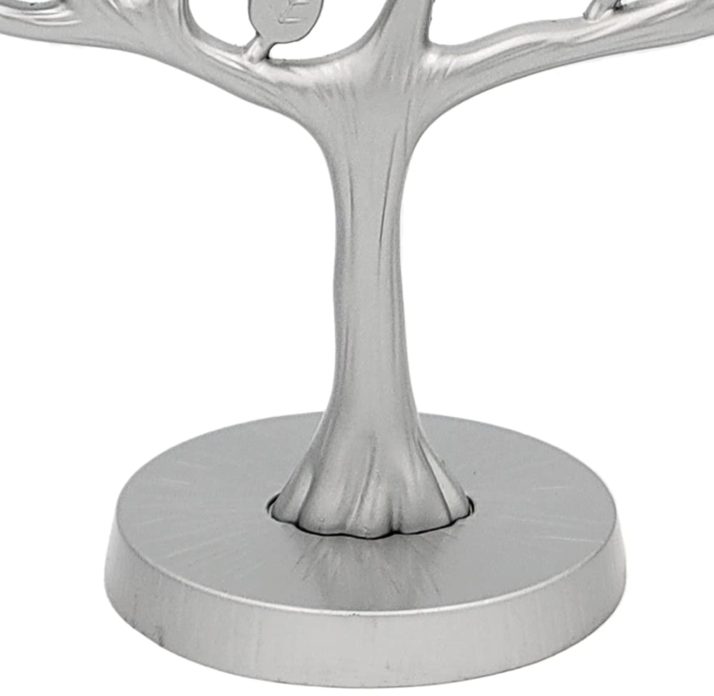 The Dreidel Company Tree of Life Menorah, Pewter Finish, 11 Inches