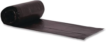 Reprocessed Resin Can Liners, 60 gal, 1.5 mil, 38 x 58, Black, Perforated Roll, 100/Carton