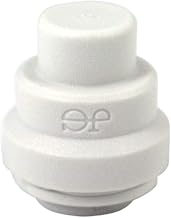 John Guest 1/4 Inch OD Polypropylene End Cap, Push to Connect Plastic Plumbing Fitting, White, PP4608WP