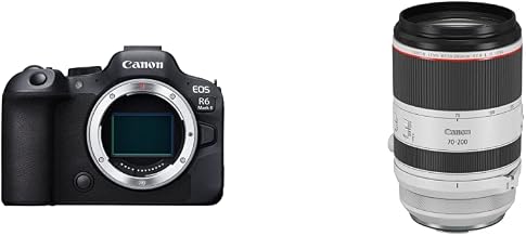 Canon EOS R6 Mark II Body with Stop Motion Animation Firmware with RF 70-200mm F2.8 L is USM Lens, Telephoto Zoom Lens, 3792C002