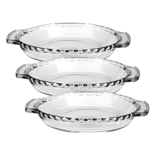 Anchor Hocking 1 Piece (Pack of 3) / Pie Dish / Clear Pie Pans