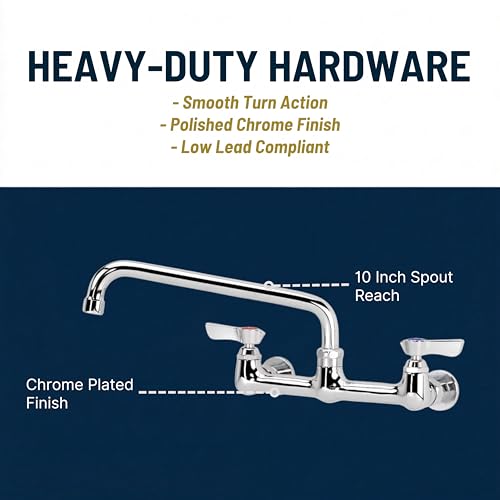 Krowne 10" Spout / Silver / Industrial Touch On Faucets