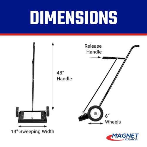 Master Magnetics 5"L x 15.13"W x 48"H / 14" / 1 Magnetic Sweepers