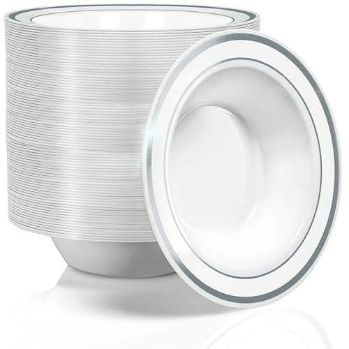Stock Your Home Silver / 100 Pack / Modern Bowls