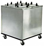 5408 Non-Heated Cabinet Style Mobile Dish Dispenser, Four Tubes & 8-1/8" Diameter Maximum Dish Size