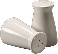 American Metalcraft Round Tapered Ceramic Salt & Pepper Shakers (Set of 2),White